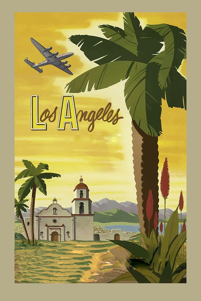 Vintage Travel Poster Los Angeles art print by Vintage Travel Posters for $57.95 CAD