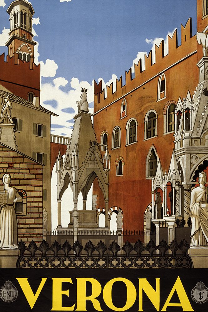 Verona Vintage Travel Poster art print by Vintage Travel Posters for $57.95 CAD