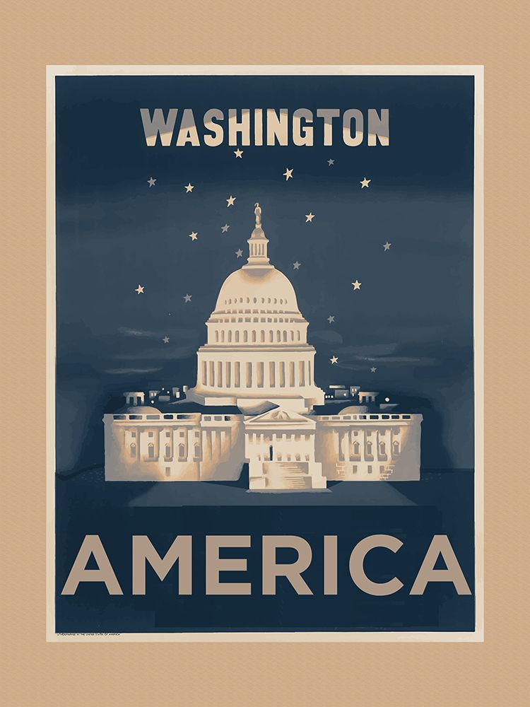 Washington DC Travel Poster art print by Vintage Travel Posters for $57.95 CAD