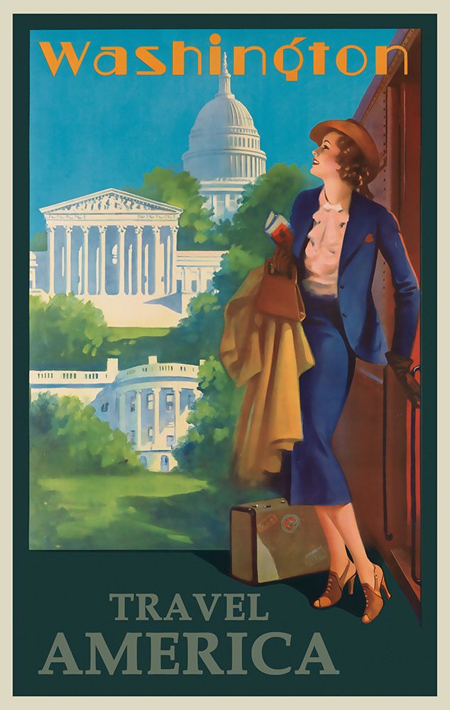 Washington DC Travel Poster art print by Vintage Travel Posters for $57.95 CAD