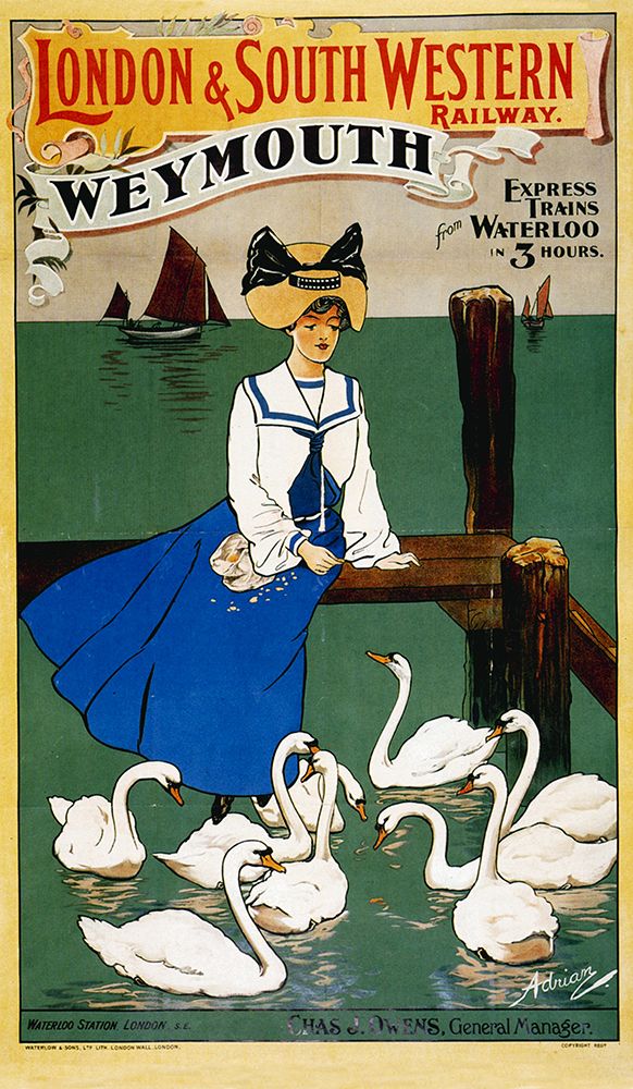 Weymouth Train Poster art print by Vintage Travel Posters for $57.95 CAD