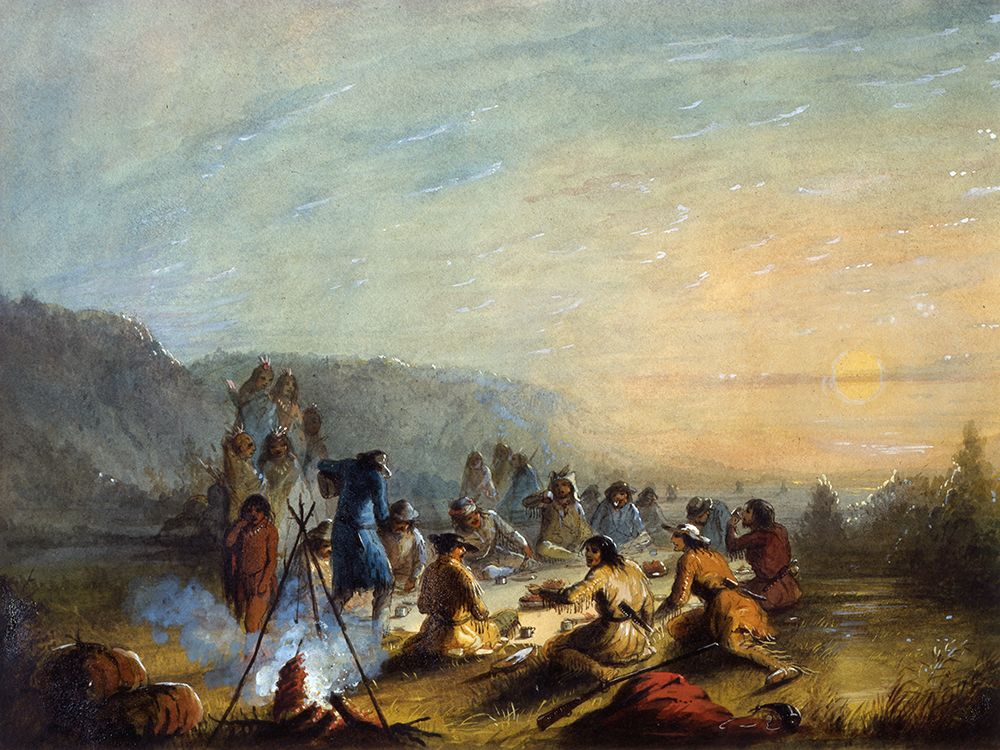Breakfast at Sunrise art print by Alfred Jacob Miller for $57.95 CAD