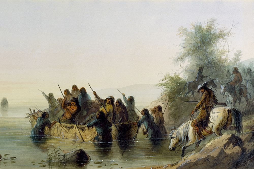 Bull Boating art print by Alfred Jacob Miller for $57.95 CAD