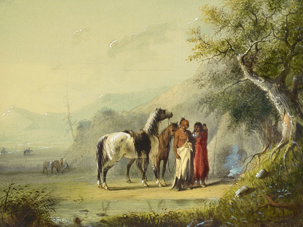 Camp Scene, Sioux art print by Alfred Jacob Miller for $57.95 CAD