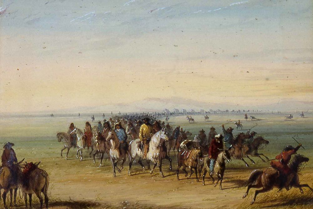 Caravan en Route art print by Alfred Jacob Miller for $57.95 CAD