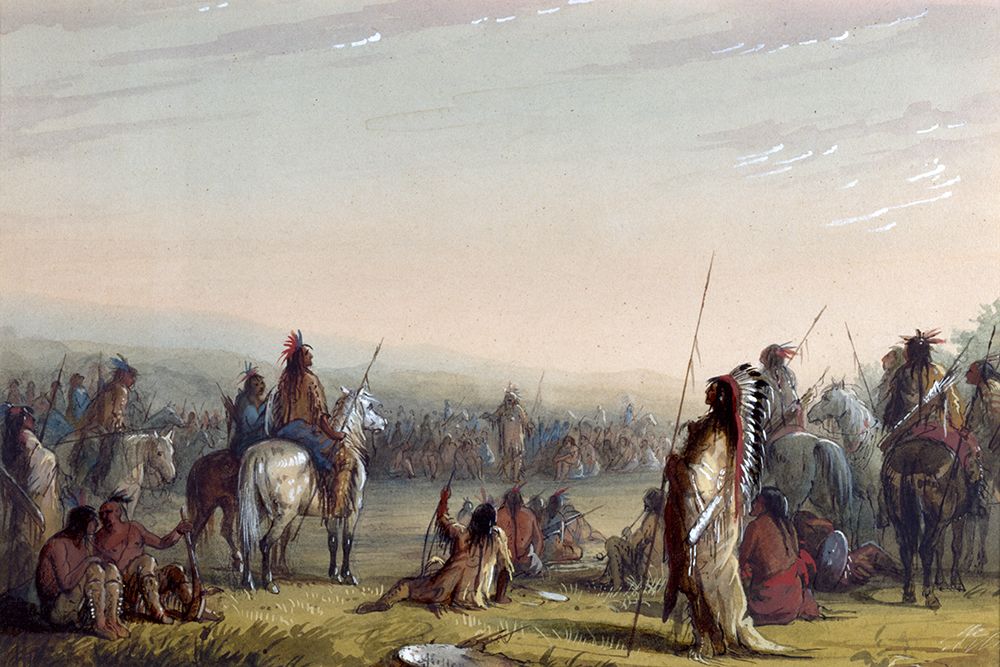 Indian Council art print by Alfred Jacob Miller for $57.95 CAD