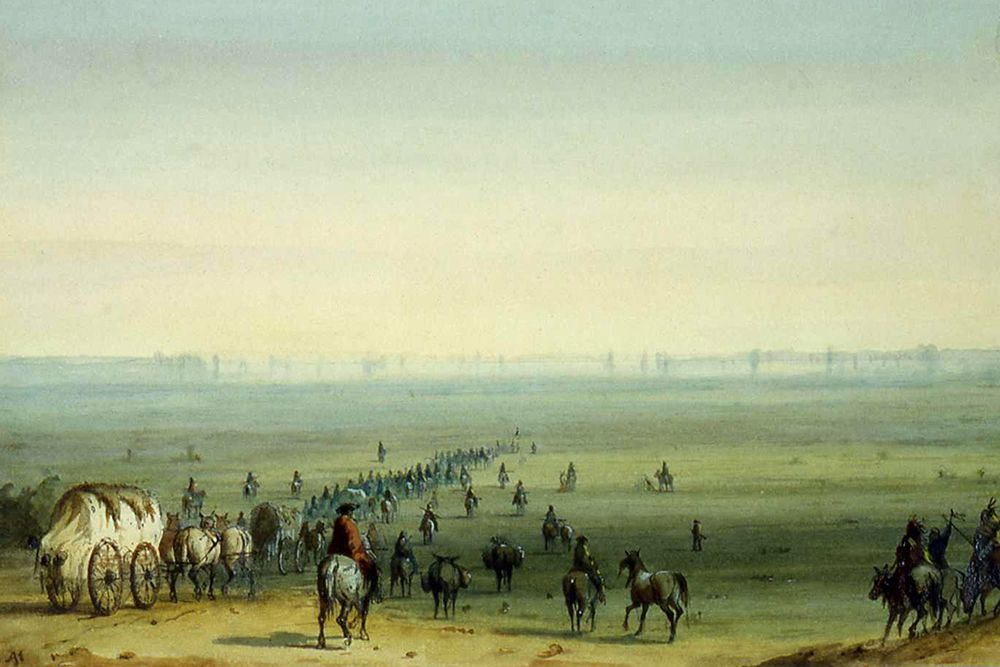 Prairie Scene, Mirage art print by Alfred Jacob Miller for $57.95 CAD