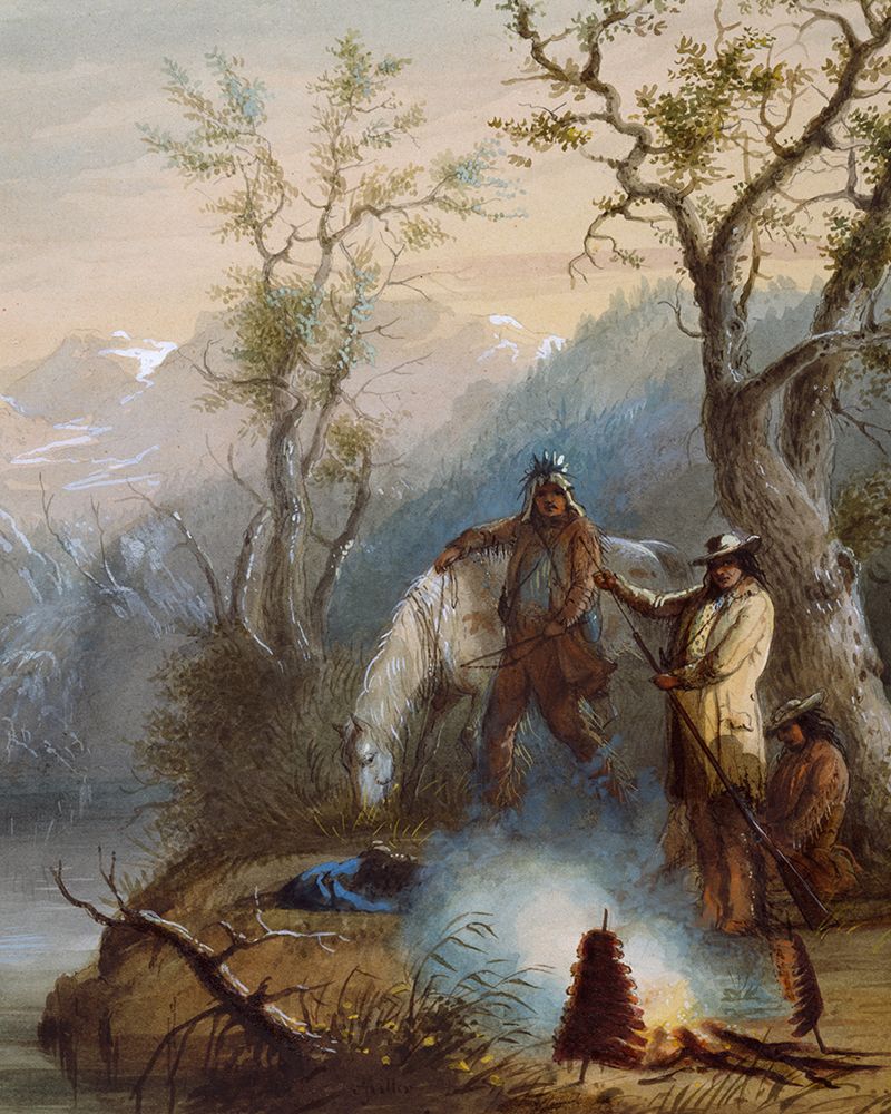 Roasting the Hump Rib art print by Alfred Jacob Miller for $57.95 CAD