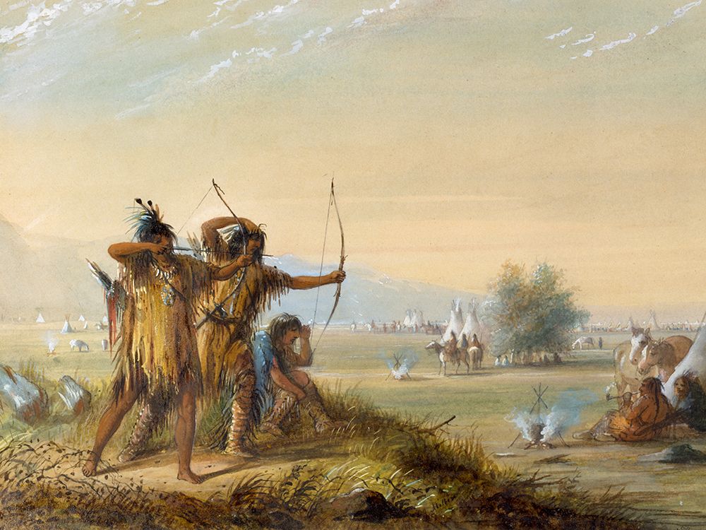 Testing Bows art print by Alfred Jacob Miller for $57.95 CAD