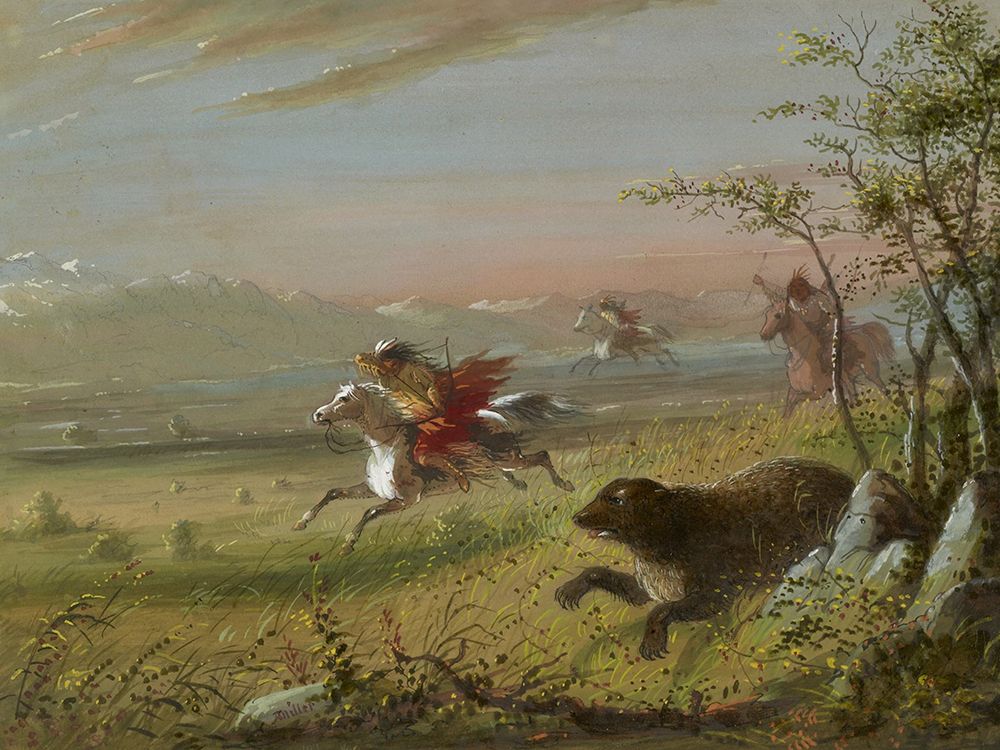 The Grizzly Bear art print by Alfred Jacob Miller for $57.95 CAD