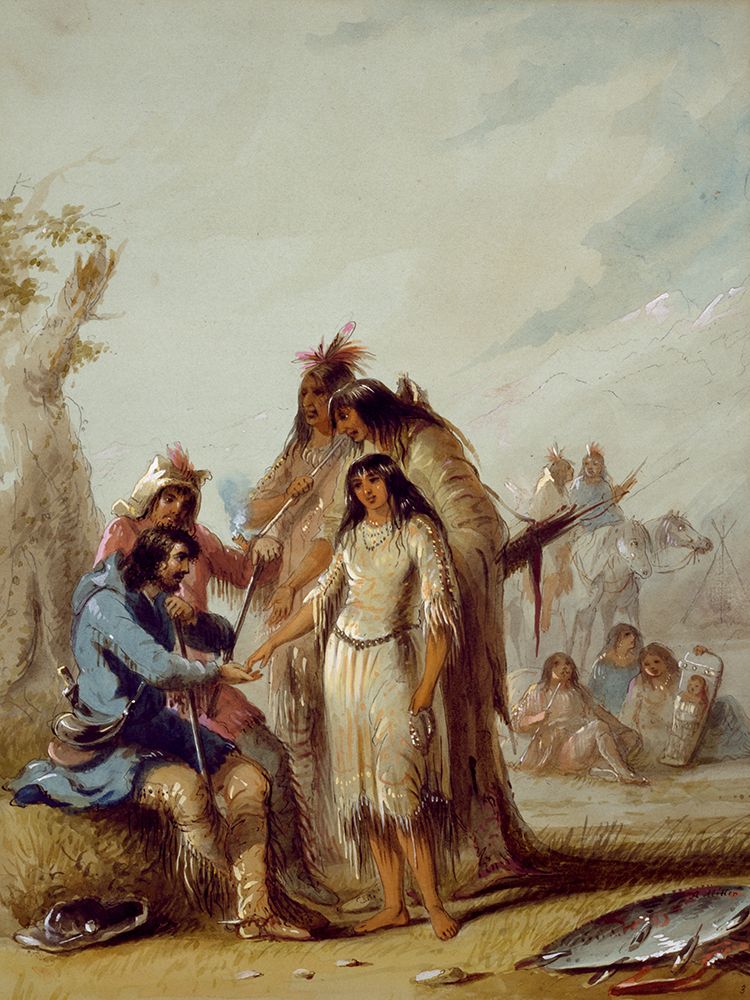 The Trappers Bride art print by Alfred Jacob Miller for $57.95 CAD