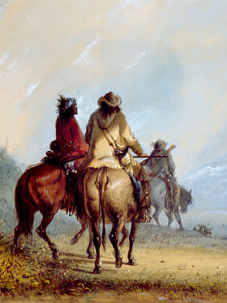 Trappers Starting for the Beaver Hunt art print by Alfred Jacob Miller for $57.95 CAD