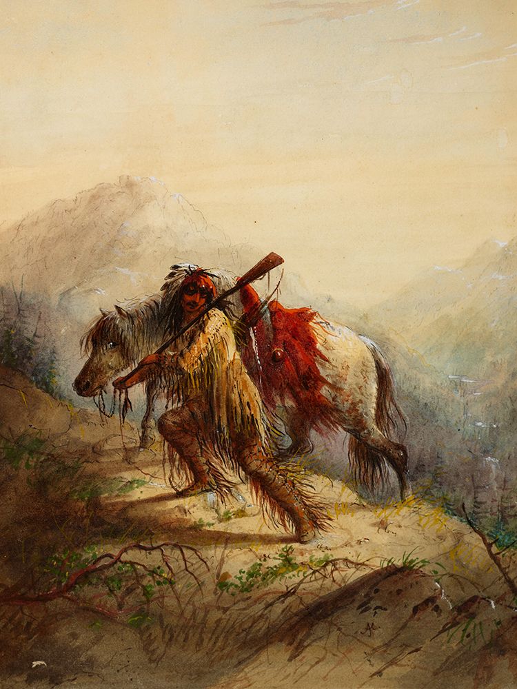 The Scalplock art print by Alfred Jacob Miller for $57.95 CAD