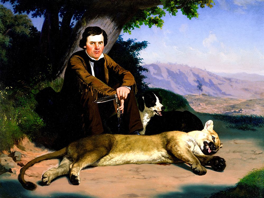 Peter Quivey and the Mountain Lion art print by Charles Christian Nahl for $57.95 CAD