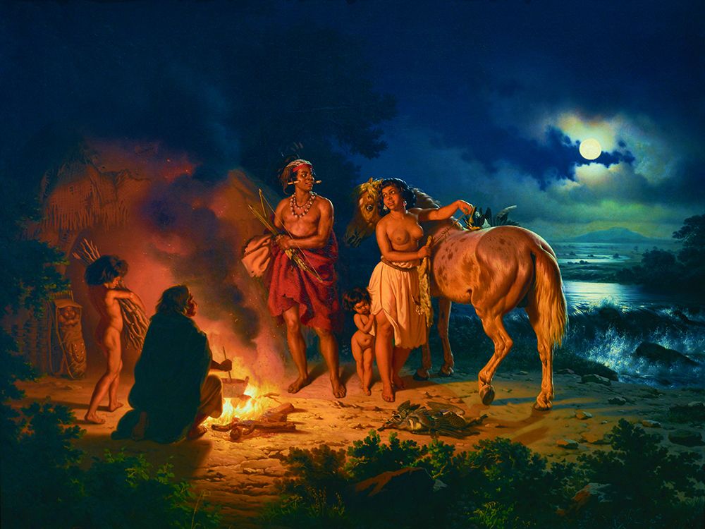 The Indian Camp art print by Charles Christian Nahl for $57.95 CAD