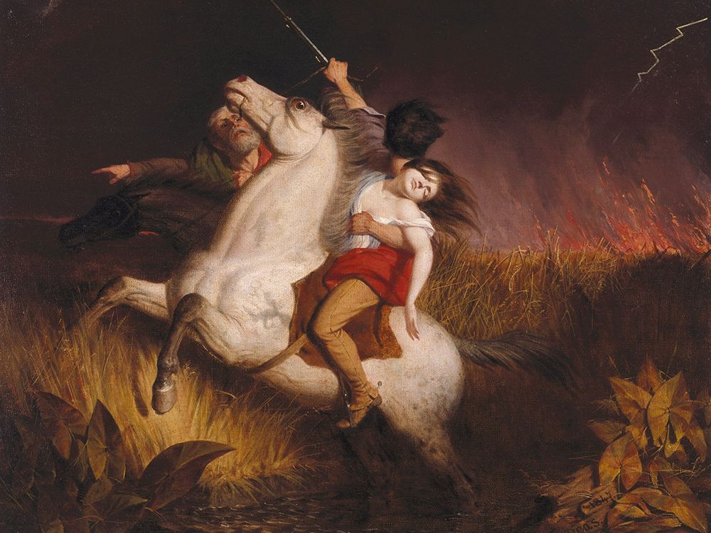 Prairie on Fire art print by Charles Deas for $57.95 CAD