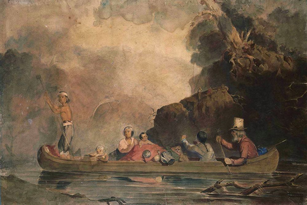 The Trapper and his Family art print by Charles Deas for $57.95 CAD