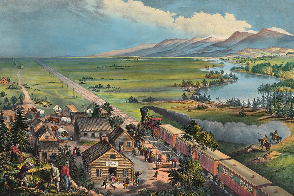 Across the Continent Westward the Course of Empire Takes Its Way art print by Frances Flora Bond Palmer for $57.95 CAD
