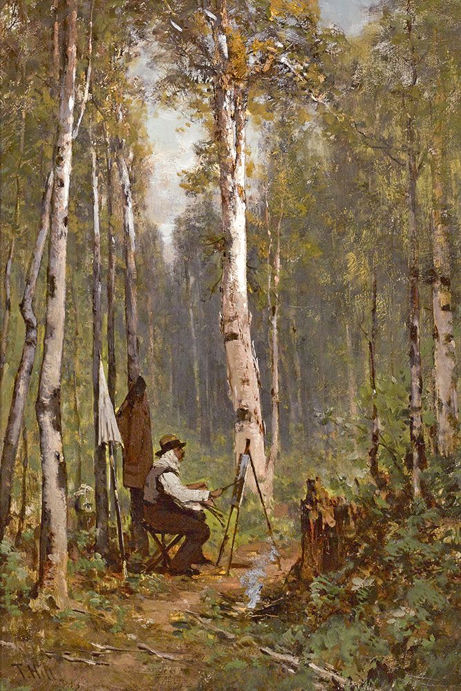 The Artist at his Easel art print by Thomas Hill for $57.95 CAD
