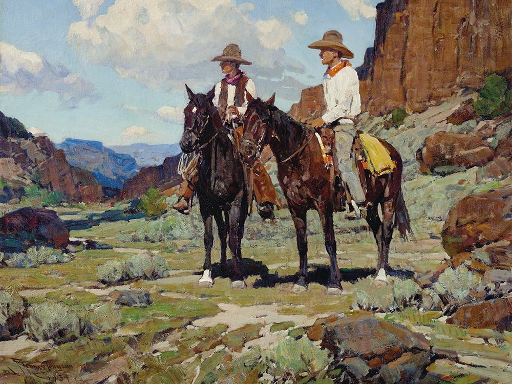 Wyoming Cattlemen art print by Frank Tenney Johnson for $57.95 CAD