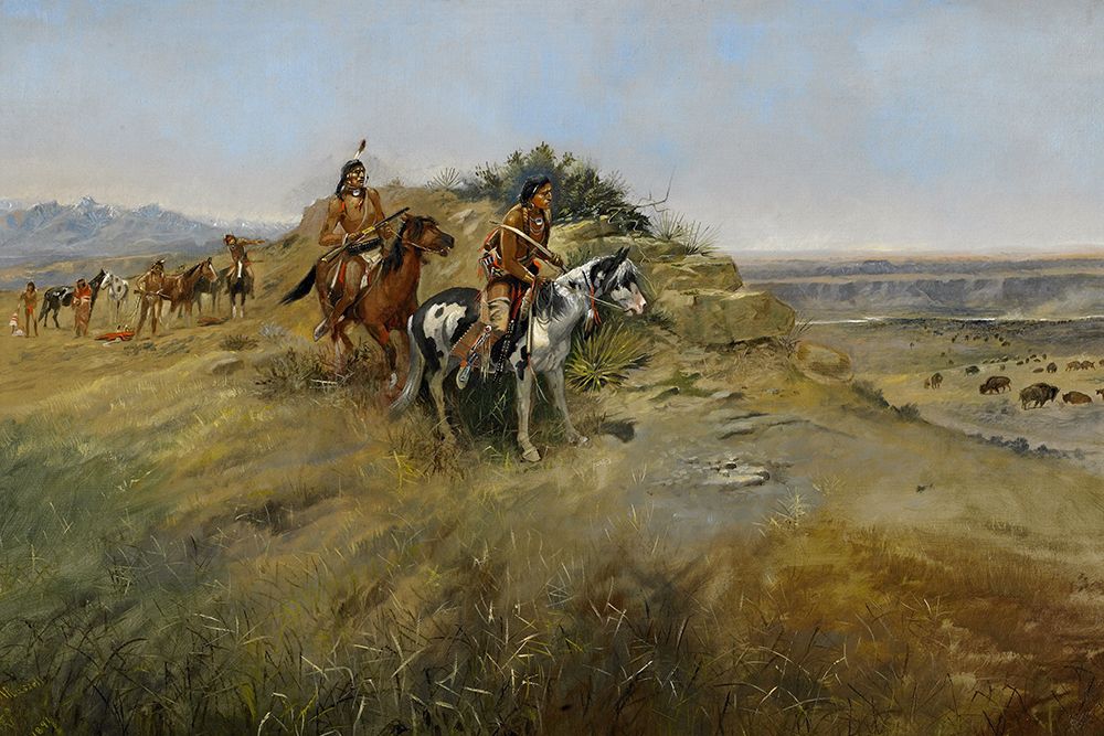 Buffalo Hunt art print by Charles Marion Russell for $57.95 CAD