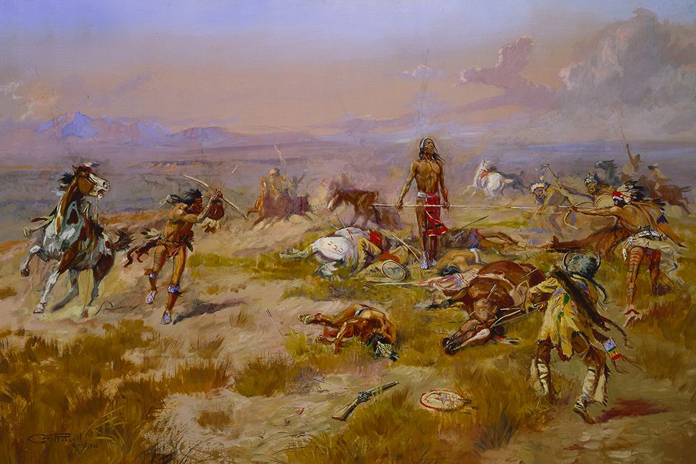 The Death Song of Lone Wolf art print by Charles Marion Russell for $57.95 CAD