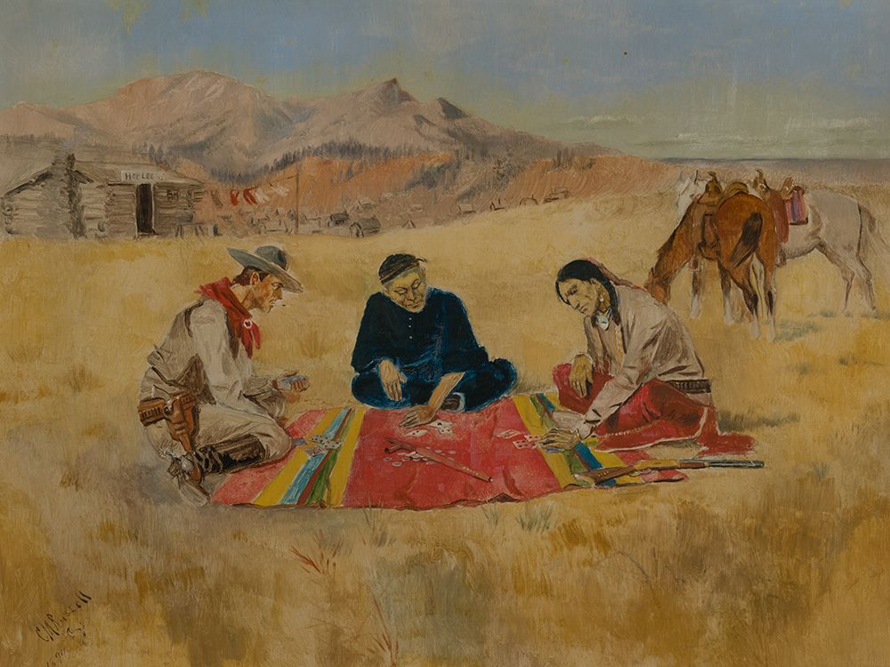 The Poker Game art print by Charles Marion Russell for $57.95 CAD