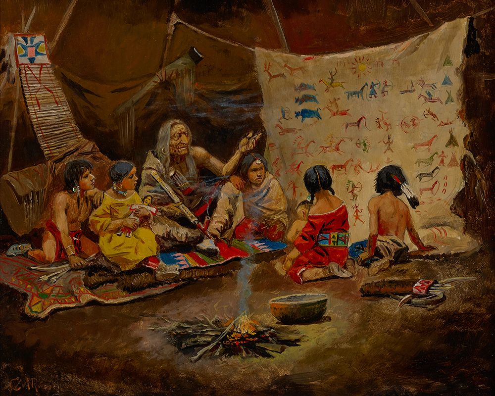 The Kindergarten art print by Charles Marion Russell for $57.95 CAD