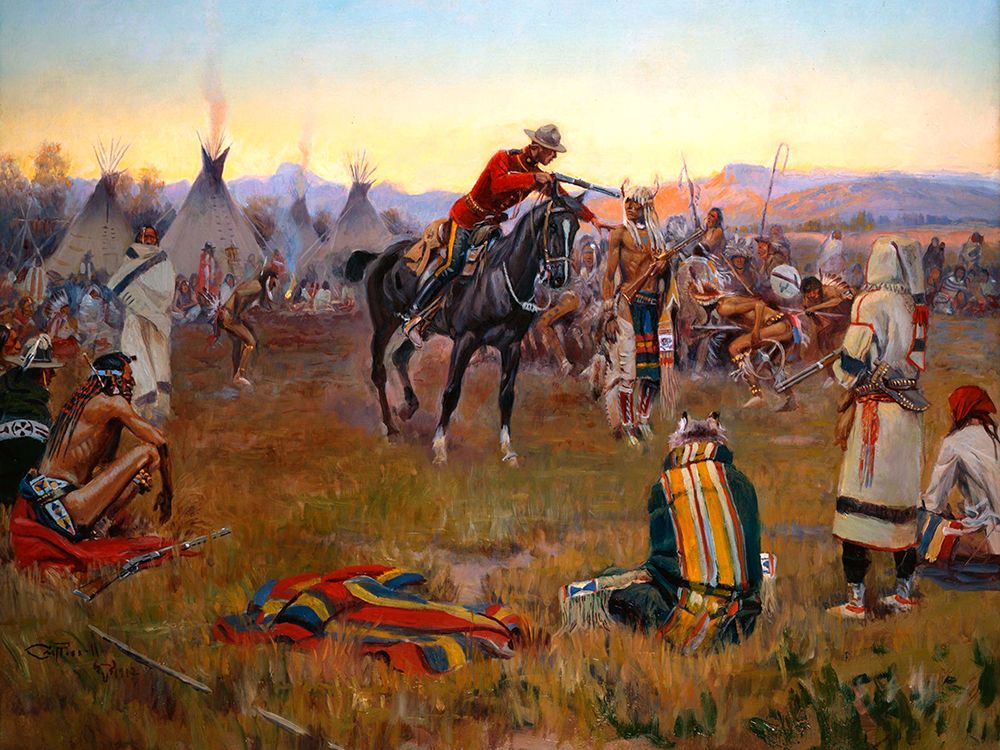 Single Handed art print by Charles Marion Russell for $57.95 CAD