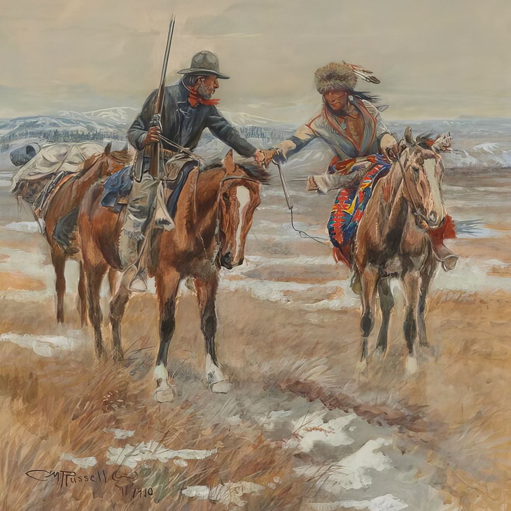 The Meeting art print by Charles Marion Russell for $57.95 CAD