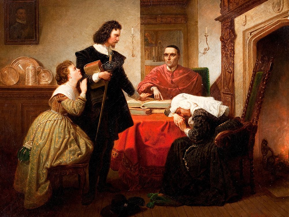 Receiving the Order art print by Emanuel Gottlieb Leutze for $57.95 CAD