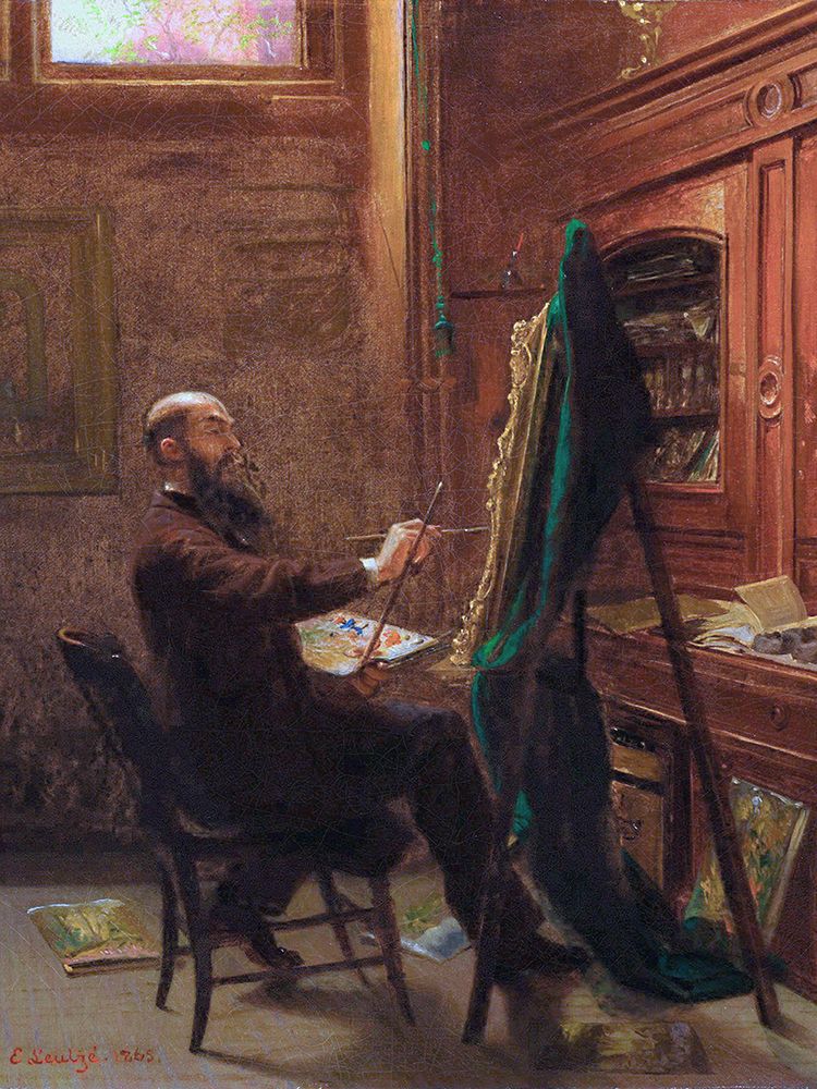 Worthington Whittredge in His Tenth Street Studio art print by Emanuel Gottlieb Leutze for $57.95 CAD