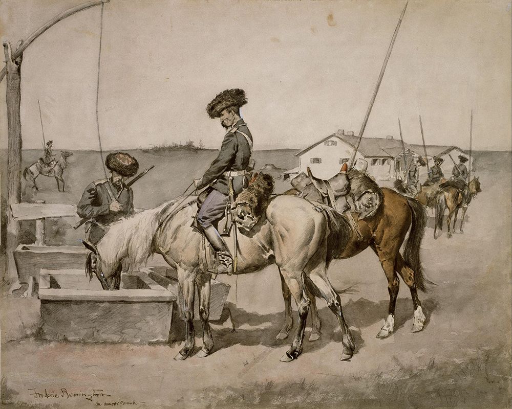 An Amoor Cossack art print by Frederic Remington for $57.95 CAD