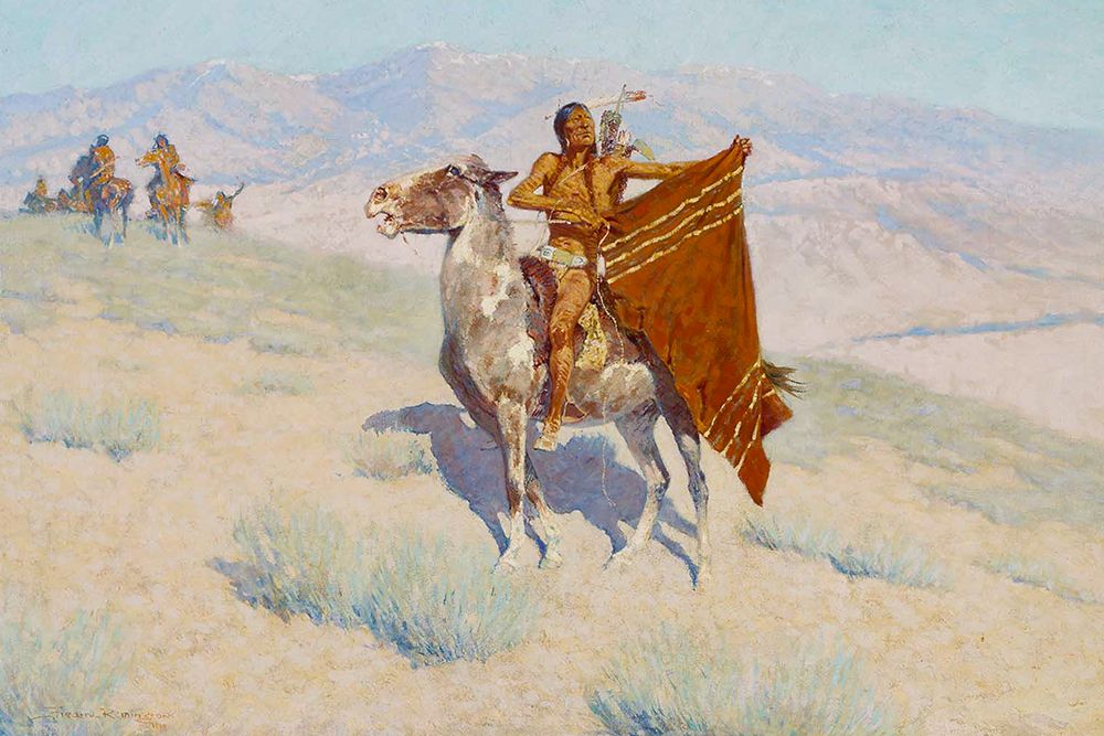 The Blanket Signal art print by Frederic Remington for $57.95 CAD