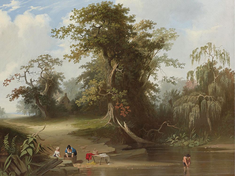 Landscape with Rural Scene art print by George Caleb Bingham for $57.95 CAD
