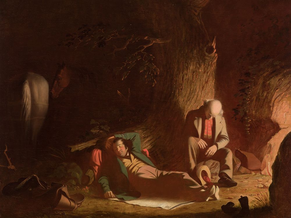 The Belated Wayfarers art print by George Caleb Bingham for $57.95 CAD