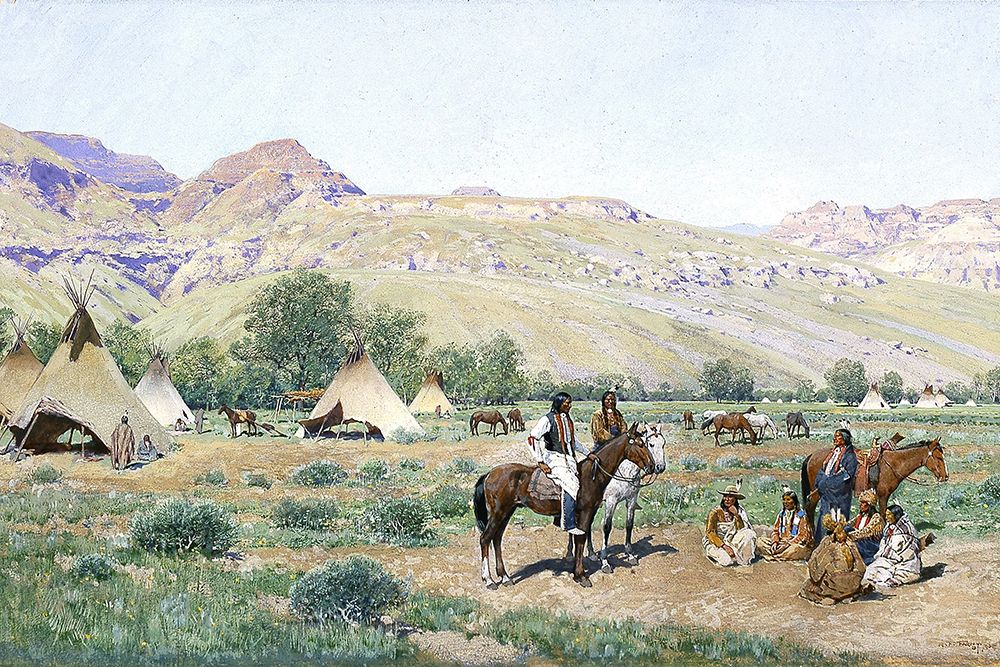 Council of the Chiefs art print by Henry F Farny for $57.95 CAD