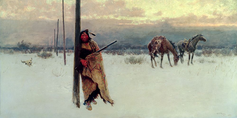 The Song of the Talking Wire art print by Henry F Farny for $57.95 CAD