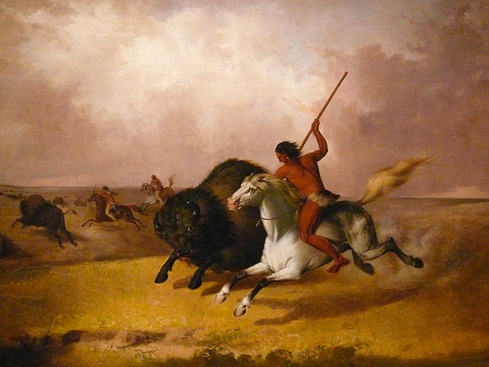 Buffalo Hunt on the Southwestern Plains art print by John Mix Stanley for $57.95 CAD
