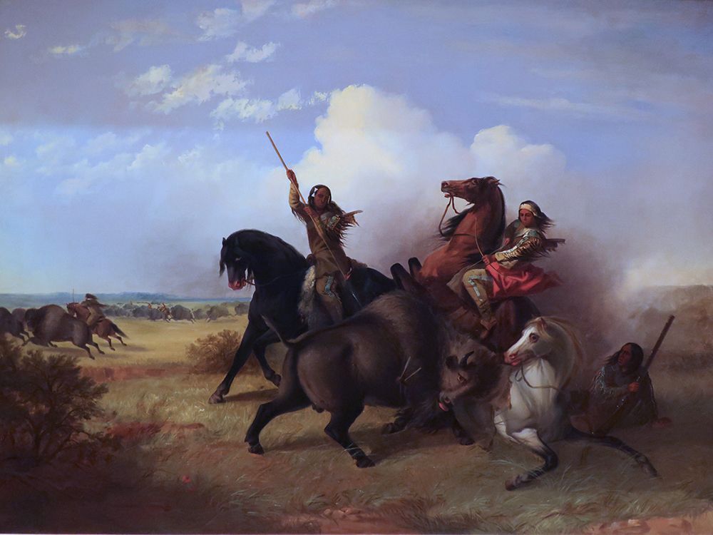 The Buffalo Hunt art print by John Mix Stanley for $57.95 CAD