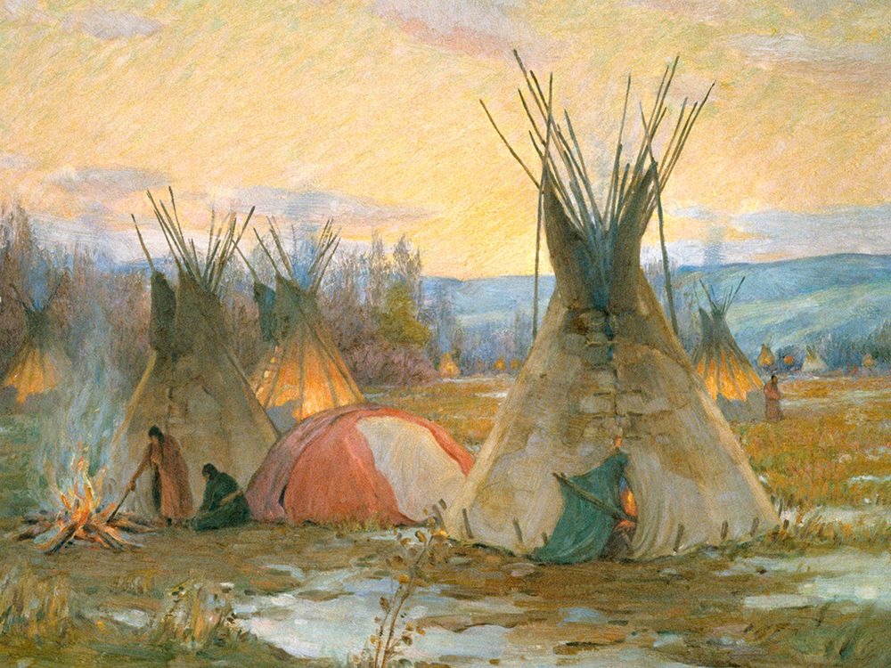 Preparing for the Medicine Sweat art print by Joseph Henry Sharp for $57.95 CAD