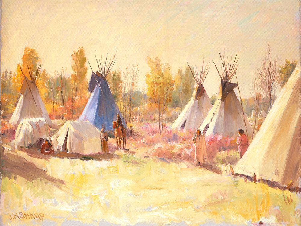 The Blue Tepee art print by Joseph Henry Sharp for $57.95 CAD