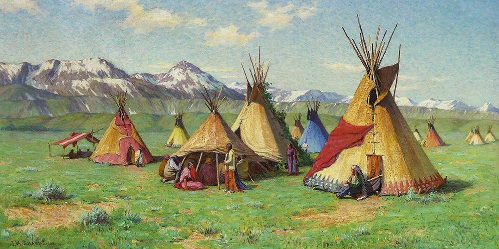 The Medicine Teepee art print by Joseph Henry Sharp for $57.95 CAD
