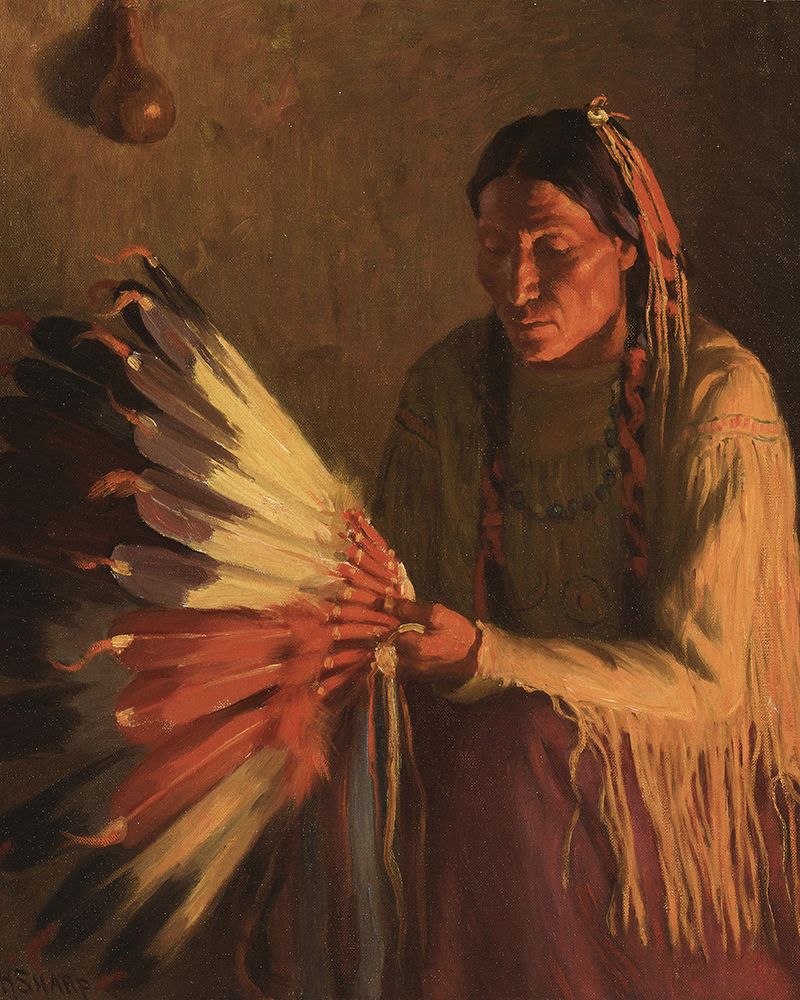 The War Bonnet art print by Joseph Henry Sharp for $57.95 CAD