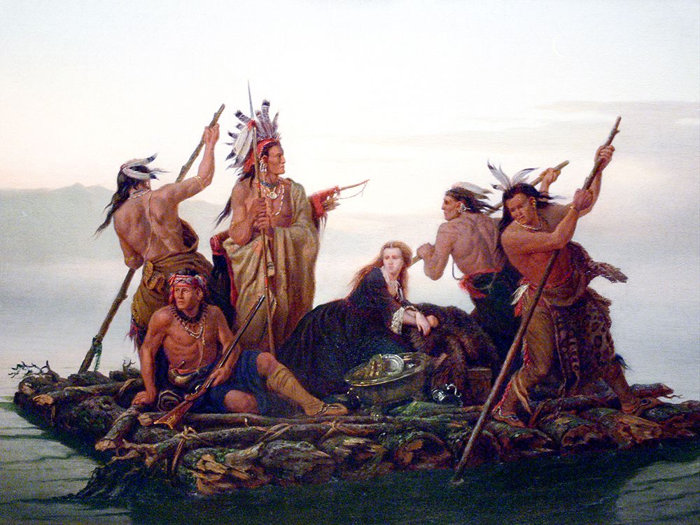 Abduction of Boones Daughter art print by Karl Ferdinand Wimar for $57.95 CAD