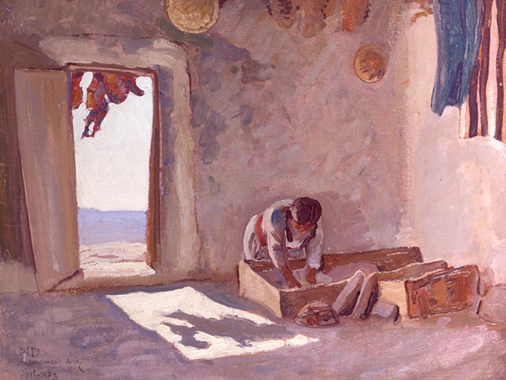 Hopi Interior art print by Maynard Dixon for $57.95 CAD