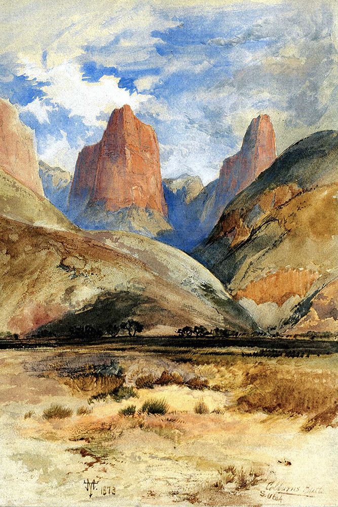 Colburns Butte art print by Thomas Moran for $57.95 CAD