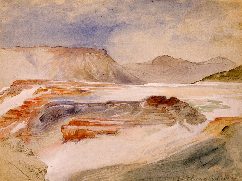 Hot Springs Yellowstone art print by Thomas Moran for $57.95 CAD
