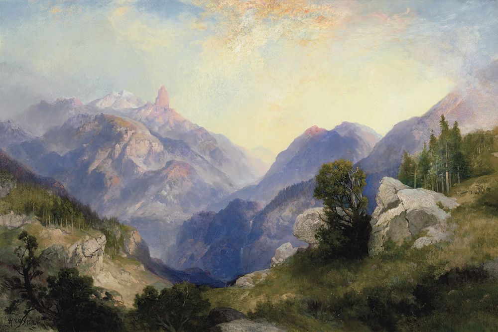 Index Peak, Yellowstone art print by Thomas Moran for $57.95 CAD