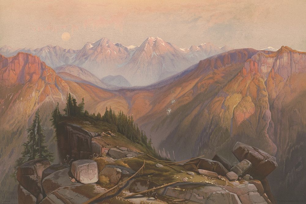 Lower Yellowstone Range art print by Thomas Moran for $57.95 CAD